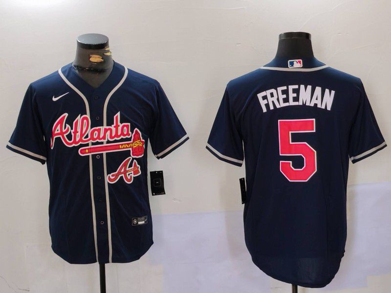Men Atlanta Braves #5 Freeman Blue Game 2024 Nike MLB Jersey style 4->atlanta braves->MLB Jersey